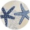 Homeroots 8' Navy Blue And Gray Round Starfish Indoor Outdoor Area Rug 546822 - alternate 1