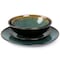 Gibson Elite Kyoto 16 Piece Stoneware Double Bowl Dinnerware Set in Teal 126967.16R - alternate 6