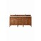 James Martin Vanities Brittany 72'' D Vanity, Saddle Brown w/ Jasmine Pearl Silestone Top w/FreePower Wireless Charger 650-V72-SBR-FEJP - alternate 1