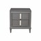 Homeroots 29" Dark Gray Solid Wood and Wood Two Drawer Nightstand 399260 - alternate 1