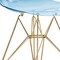 Leisuremod Cresco Plastic Dining Side Chair with Gold Base, Transparent Blue, 4PK CR19TBUG4 - alternate 7