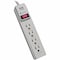 Tripp Lite Outlet Strip, Surge, 4 5-15R, 5-15P, 4 ft., Light Gray TLP404 - alternate 1