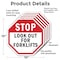 Signmission Stop Look Out for Forklifts, 10 inch X 10 inch, Aluminum Metal Signs, 5PK OC-A-5Pack-10-57 - alternate 3