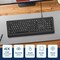 Delton Work Anywhere 12Y USB Headset, 1080p Webcam, Big-Key USB Keyboard & Mouse Bundle, Black 10Y - alternate 6