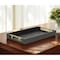 Homeroots 16" Black Wood Faux Shagreen Serving Tray With Handles 571238 - alternate 1