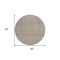 Homeroots 8' Brown And Beige Round Geometric Washable Indoor Outdoor Area Rug 594457 - alternate 3