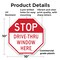 Signmission Stop Drive-thru Window Here, 10 Inch X 10 Inch, Plastic Sign OC-P-10-254 - alternate 6