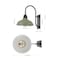 Jonathan Y Stanley 12.25" 1-Light Farmhouse Industrial Iron LED Gooseneck Arm Outdoor Sconce, Matte Olive Green JYL7614I - alternate 3