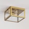 Jonathan Y Grayson 8" 1-Light Farmhouse Industrial Square Iron/Glass Case LED Flush Mount, Brass Gold JYL9553C - alternate 6