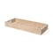 Homeroots 28in Natural Wood Indoor Outdoor Tray With Handles 376056 - alternate 3