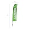 Showdown Displays 13 Ft  Premium Blade Sail Sign Kit (Double-Sided With Ground Spike Base) - Leasing Green 908120-008 - alternate 4