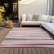Homeroots 9' X 12' Pink Ivory And Gray Striped Washable Indoor Outdoor Area Rug 597353 - alternate 5