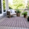 Homeroots 3' X 5' Purple And Ivory Striped Washable Indoor Outdoor Area Rug 595889 - alternate 5