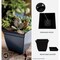 Hc Companies Eclipse 8'' x 8'' x 7'' Resin Black Planter ECP08005G18 - alternate 5