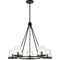 Nuvo Valentine, 5 Light Chandelier, Black Finish, Hammered Glass 60/8258 - alternate 4