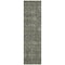 Homeroots 8' Runner Moss Green and Gray Floral Washable Non Skid Indoor Outdoor Runner Rug 564375 - alternate 5