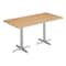 Flash Furniture Bennett 30 in x 60 in Solid Wood Indoor Tabletop in Natural with 22 in x 22 in Dining Height GSF-REC3060-NAT-T2222S-GG - alternate 1