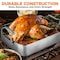 Nutrichef 14-Inch Stainless Steel Kitchen Roasting Pan with Polished Wire Rack NCTURKSS78 - alternate 4