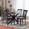 Baxton Studio Lore Modern Grey Fabric and Dark Brown Wood 5-Piece Dining Set 256-9398-10892-ZORO - alternate 5