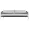 Armen Living Alegria Aluminum and Rope Outdoor Sofa in Black and Gray SETODALBLBX3 - alternate 4