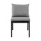 Armen Living Cayman Outdoor Patio Dining Chairs in Aluminum with Gray Cushions - Set of 2 LCCCSIBL - alternate 6