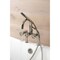 Kingston Brass 7" Center Deck-Mount Clawfoot Tub Faucet with Knurled Handle and Hand Shower, Polished Nickel AE8106RKX - alternate 4