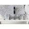 Kingston Brass Bridge Kitchen Faucet with Brass Sprayer, Polished Chrome KS8261DLBS - alternate 4