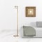 Homeroots 68" Brass Arched Floor Lamp With White No Pattern Frosted Glass Dome Shade 523544 - alternate 6
