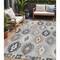 Homeroots 5' X 8' Silver Beige And Charcoal Southwestern Washable Indoor Outdoor Area Rug 615171 - alternate 1