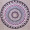 Homeroots 92" X 84" Purple Black And White Mandala Cotton Hanging Tapestry 397417 - alternate 5