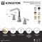 Kingston Brass Widespread Bathroom Faucet with Knurled Handle and Brass Pop-Up, Polished Nickel FSC8959KNL - alternate 2
