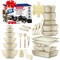 Bakkenmaster Bakken Master 38 Piece Granite Cookware and Bakeware Set, Nonstick Granite Coating BKCWSTK38WHT - alternate 1