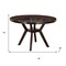 Homeroots 48" Espresso Wood Round Top Dining Table 631264 - alternate 4
