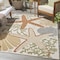 Homeroots 5' X 7' Ivory Orange and Blue Indoor Outdoor Area Rug 527629 - alternate 6