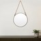Homeroots 19" Copper Metal Round Rope Hanging Accent Mirror 574032 - alternate 1