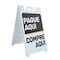 Signmission Pague Aqui, A-Frame & 2 Decals Installed, Heavy-Duty Plastic Frame SBHD-D-2436-30410 - alternate 1