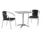 Flash Furniture Square Table Set, 27.5 W, 27.5 L, 27.5 H, Aluminum, Plastic, Rattan, Stainless Steel, Grey TLH-ALUM-28SQ-020BKCHR2-GG - alternate 1