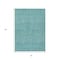 Homeroots 3' X 5' Aqua And Teal Blue Striped Washable Indoor Outdoor Area Rug 615644 - alternate 4