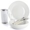 Gibson Home Nobella 14 Piece Fine Ceramic Dinnerware Set in White 136592.14 - alternate 4