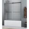 Craft And Main Double Roller Shower D, 60x63in, Frameless LGDR6063-CL-GMG - alternate 4