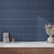 Apollo Tile Arte 1.97 in. x 7.87 in. Matte Blue Ceramic Subway Deco Wall and Floor Tile 4.1 sq. ft./case, 38PK RID88NAVDECM - alternate 3