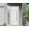 Vdomdoors Steel Door Deux 1705 White Enamel Sidelight Exterior Black Window Stainless Inserts Single Modern P DEUX1705EXD-BEM-W36+12 x H80-Left-hand Inswing - alternate 4