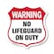 Signmission Pool Safety Shield Sign Warning No Lifeg, 6 Inch X 6 Inch, Plastic Sign SHI-P-6-431 - alternate 1