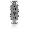 Leviton Duplex Receptacle Outlet, 15A, Gray, 125V 5252-GY - alternate 1