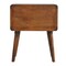 Homeroots 20" Chestnut Solid Wood Two Drawer Nightstand 651588 - alternate 10