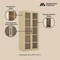 Manhattan Comfort Rivington 38in Bookcase Cabinet in Natural Oak - Set of 3 3-BC005-NA - alternate 7