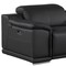 Homeroots 93in Black and Silver Italian Leather Power Reclining Loveseat With Storage 720570 - alternate 8