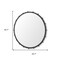 Homeroots 44" Black Round Metal Framed Accent Mirror 607269 - alternate 2