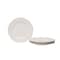 Homeroots White Four Piece Round Weave Stoneware Service For Four Salad Plate Set 483499 - alternate 4