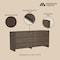 Manhattan Comfort Linda 2-Piece Dresser and Nightstand in Walnut Brown BR1658-3 - alternate 6